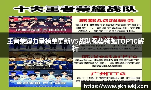 王者荣耀力量榜单更新V5战队强势领跑TOP10解析